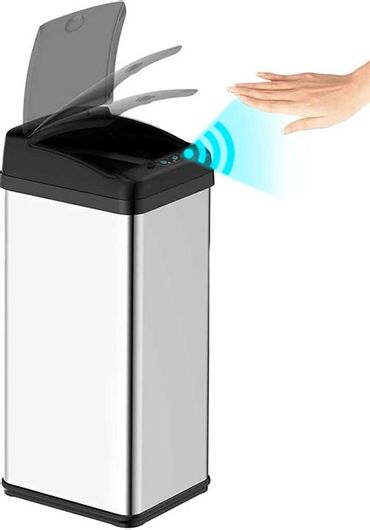 Κάδος Απορριμμάτων Bakaji 8054143006650 Αυτόματος 58lt με Υπέρυθρο Αισθητήρα και Αυτόματο Καπάκι