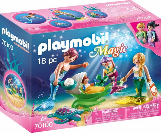Playmobil Magic Γοργονο - Οικογένεια με Καροτσάκι Κοχύλι 70100 για 4+ Ετών