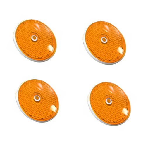 Σετ Ανακλαστήρες Στρογγυλοί 60mm 4τμχ Πορτοκαλί