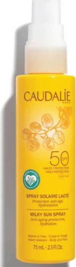 Αντηλιακό Spray Caudalie Milky Sun SPF50 για Πρόσωπο & Σώμα 75ml