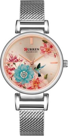 Γυναικείο Ρολόι Curren Μεταλλικό Μπρασελέ 9053 Ασημί
