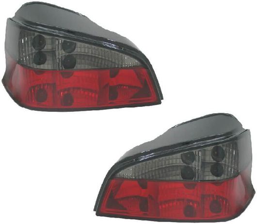 Σετ Πίσω Φανάρια Sonar για Peugeot 106 96-03 Κόκκινα/Φιμέ