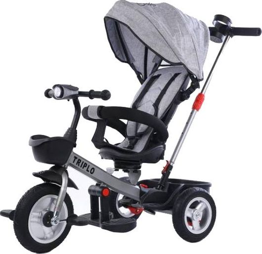 Παιδικό Τρίκυκλο Ποδήλατο Dovadiμε ανάκλιση TRIPLO Περιστρεφομενο 360° Γκρι