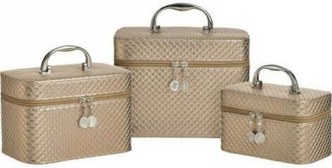 Νεσεσέρ Click 23x15x16.5cm 3τμχ Ροζ Χρυσό