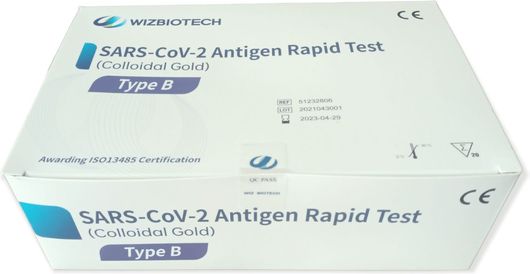 Τεστ Αντιγόνου Κορονοϊού Wiz Biotech 20Τμχ