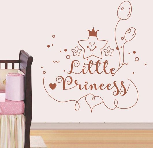 Αυτοκόλλητο Τοίχου Little Princess 50x53cm Καφέ