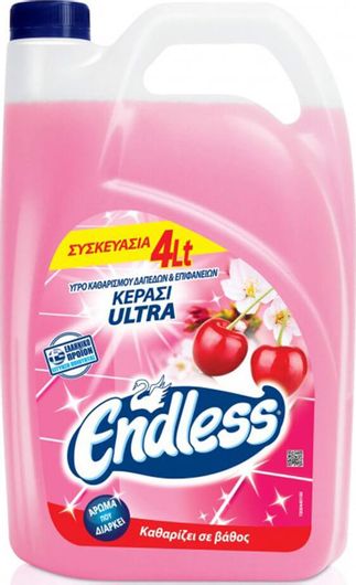 Υγρό Δαπέδων Endless Ultra 4lt με Άρωμα Κεράσι