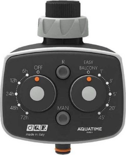 Προγραμματιστής Ποτίσματος G.F Aquatime Due.5 Μπαταρίας 1 Εξόδου