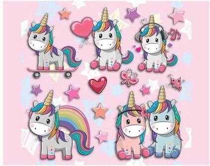 Αυτοκόλλητο Τοίχου Ango Lovely Unicorn 14511