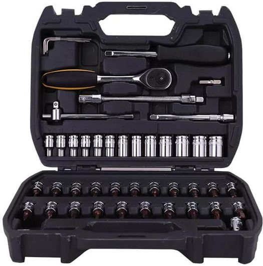 Σετ Καστάνια με Καρυδάκια Deli DL1046 με Θήκη 1/4" Cr-V 46 Τμχ