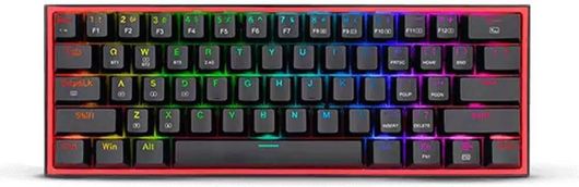 Redragon K616-RGB Fizz Pro Gaming Μηχανικό Πληκτρολόγιο Tenkeyless με Custom Red Διακόπτες και RGB Φωτισμό Αγγλικό US Μαύρο