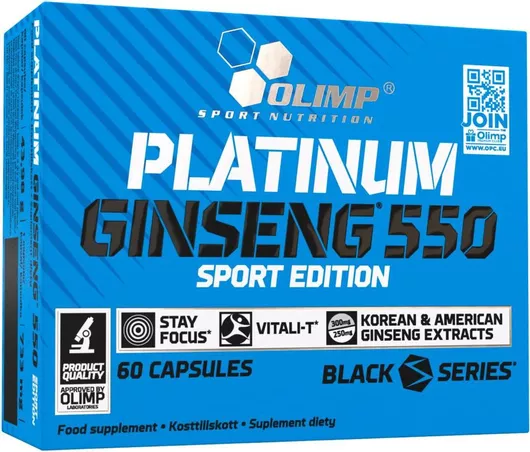 Olimp Sport Nutrition Platinum Ginseng 550mg 60 Κάψουλες