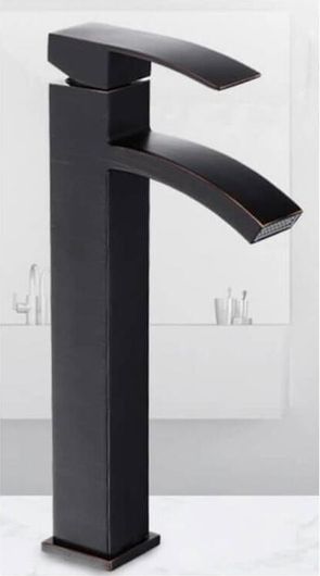 Μπαταρία Νιπτήρα Poly-015-2 Αναμεικτική Ψηλή Μαύρη