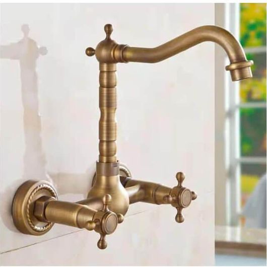 Μπαταρία Κουζίνας Poly-81-11 Τοίχου Χρυσή