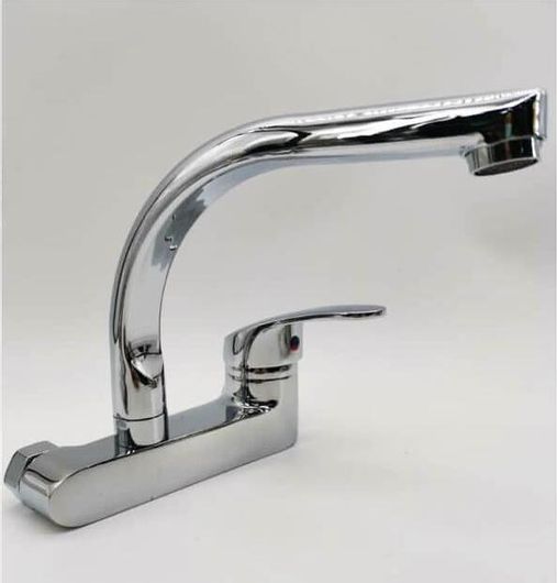 Μπαταρία Κουζίνας Poly-86 Τοίχου Ασημί