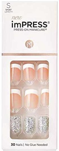 Tips Νυχιών Kiss imPRESS PressOn Manicure Time Slip 30τμχ Πολύχρωμο