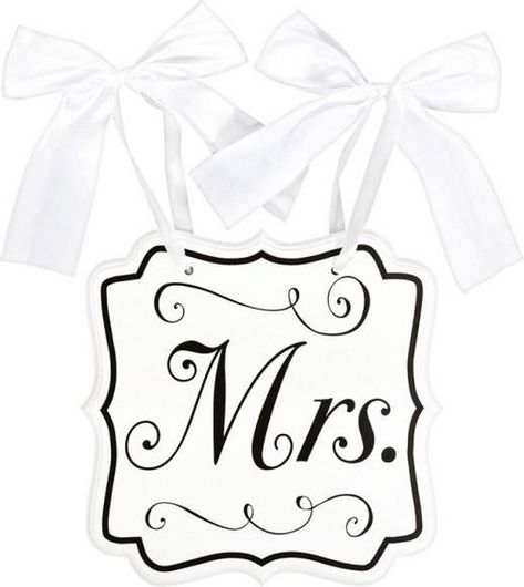 Ταμπέλα M241444 Mrs Ξύλινη Λευκό