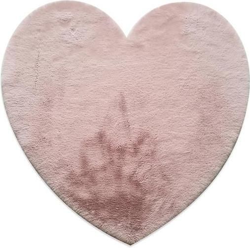 Χαλί Newplan Aντιολισθητικό 160x160cm Puffy FC19 Heart Ροζ