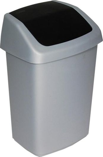 Κάδος Απορριμμάτων Curver DSM373-15LT με Αιωρούμενο Καπάκι Πλαστικός 15lt Γκρι