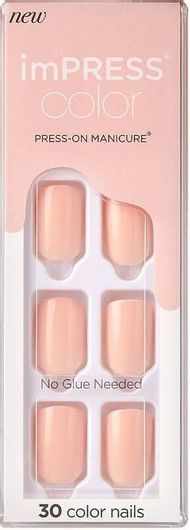 Tips Νυχιών Kiss imPRESS Color Press-on Manicure Peevish Pink 30τμχ Ροζ