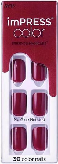 Tips Νυχιών Kiss imPRESS Espress(y)ourself 30τμχ Μπορντό