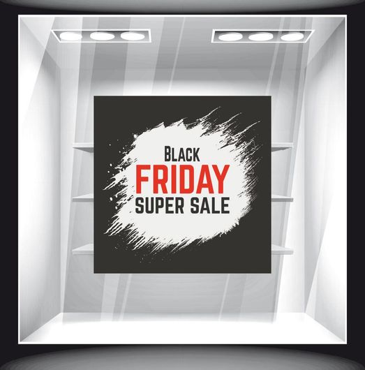 Αυτοκόλλητο Εκπτώσεων Black Friday 81 50x50cm Πολύχρωμο