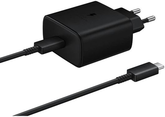 Φορτιστής Κινητού Samsung Quick Charger 45W με USB-C Καλώδιο Μαύρο