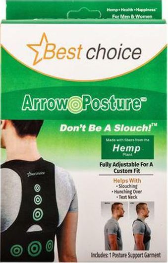 Διορθωτής Πλάτης Arrow Posture Ελαστικός Υποστηρικτής Μαύρο