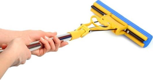 Επαγγελματική Σφουγγαρίστρα με Λαβή Στύψης 1.17m Κίτρινο