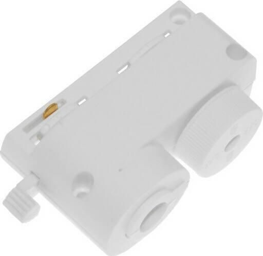 Σύνδεσμος Ράγας Σποτ GloboStar 93122 Μονοφασικός 2 Καλωδίων Λευκό