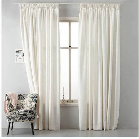 Κουρτίνα Saray Home KE 1935 με Τρέσα Έτοιμη Ραμμένη 140x280cm Ιβουάρ