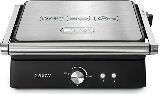 Τοστιέρα Pyrex SB 297 με Αποσπώμενες Πλάκες για 4 Τοστ 2200W Inox