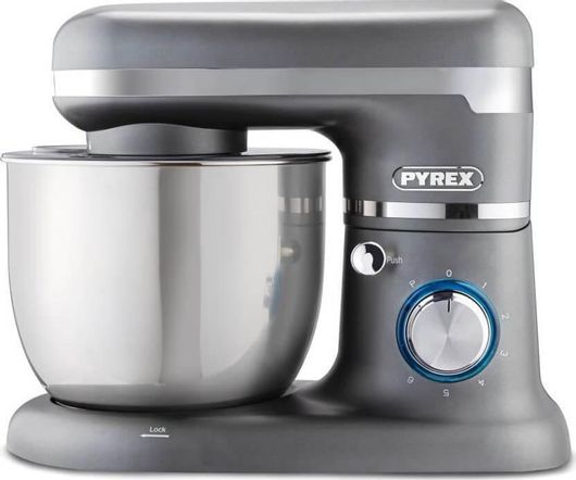 Κουζινομηχανή Pyrex SB-1010 1000W με Ανοξείδωτο Κάδο 5lt Silver