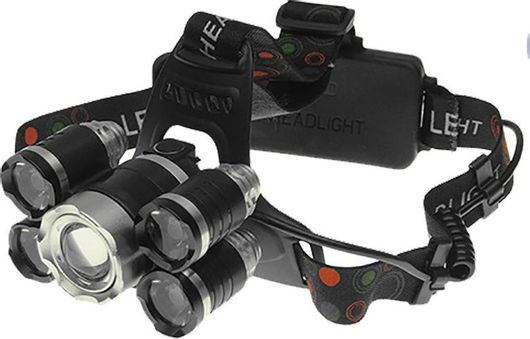 Φακός Κεφαλής GloboStar Led Cree Xml2-T6 Chip 05998 Μπαταρίας 5000lm Ασημί