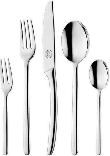 Σετ Μαχαιροπίρουνα Cryspo Trio Inka Ανοξείδωτα 72 Τμχ με Βαλίτσα Γκρι