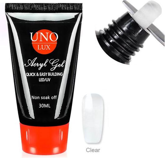 Acrygel Uno Acryl Uno Lux Clear 30ml Διάφανο
