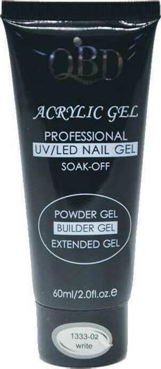 Acrygel Χτισίματος QBD UV LED White 1333-02 60ml Λευκό