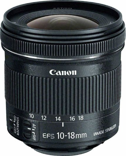 Φωτογραφικός Φακός Canon Crop EF-S 10-18mm f/4.5-5.6 IS STM Wide Angle Zoom για Canon EF-S Mount Μαύρο