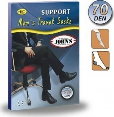 Ιατρικές Κάλτσες John's Ανδρικές Ελαστικές 10-14mmHg 2145128 Μαύρο Μέγεθος 5