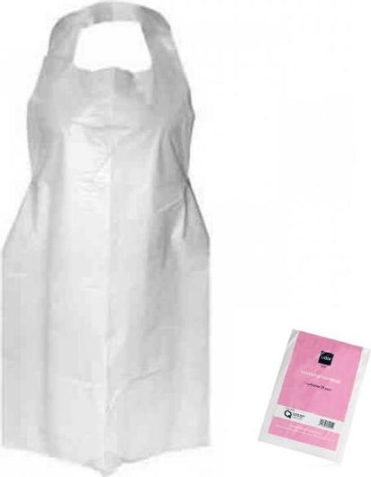 Πλαστική Ποδιά Πεντικιούρ Μιας Χρήσης 25τμχ Διάφανο