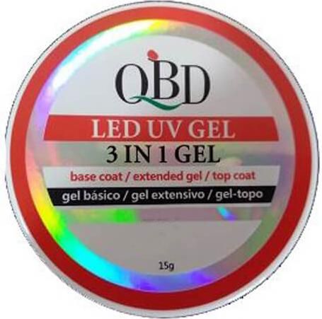 Gel Νυχιών QBD για Χτίσιμο 3 σε 1 LED UV 1331-01 Clear 15gr
