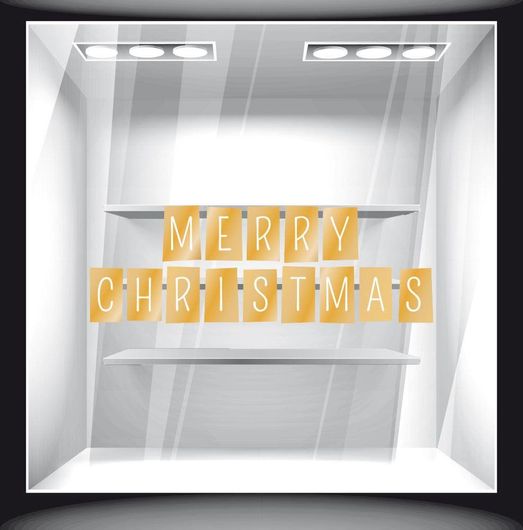 Αυτοκόλλητο Βιτρίνας Χριστουγεννιάτικο 16 60x21cm Χρύσο