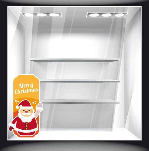 Αυτοκόλλητο Βιτρίνας Χριστουγεννιάτικο 77 27x50cm Πολύχρωμο