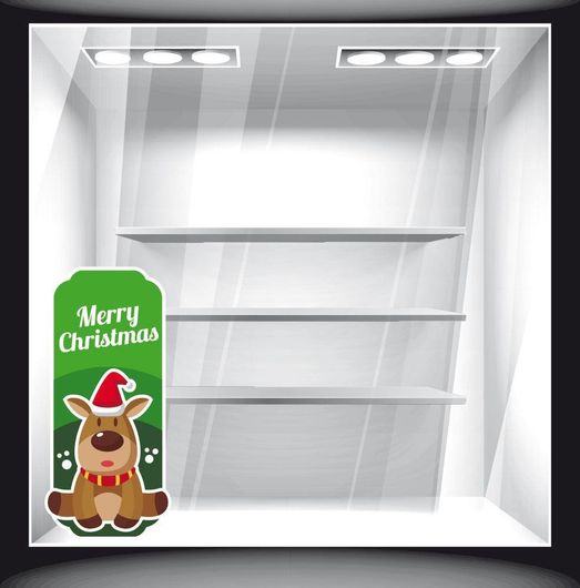 Αυτοκόλλητο Βιτρίνας Χριστουγεννιάτικο 75 23x50cm Πολύχρωμο