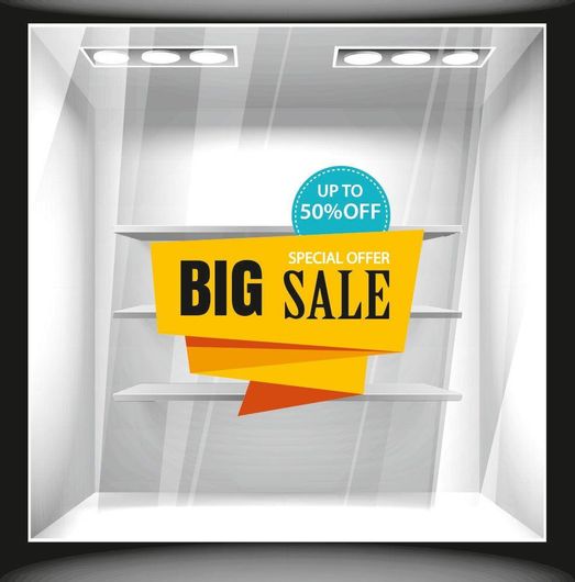 Αυτοκόλλητο Εκπτώσεων 67 60x55cm Πολύχρωμο