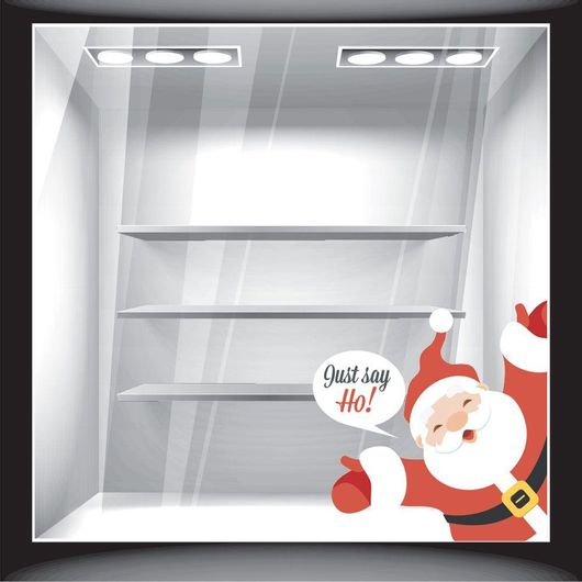 Χριστουγεννιάτικο Διακοσμητικό Αυτοκόλλητο Άγιος Βασίλης 3 50x50cm Πολύχρωμο