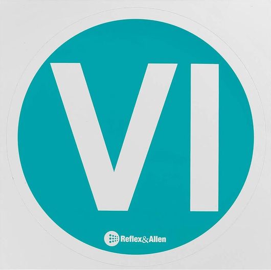 Αυτοκόλλητο Σήμα Φορτηγού Αυτοκόλλητο ""VI"" EURO 6 220mm 12τμχ