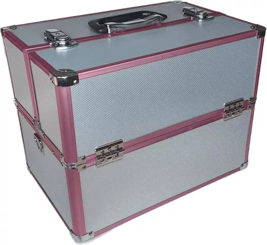 Επαγγελματικό Βαλιτσάκι Καλλυντικών Ro-Ro Accessories 33x21x24cm Ασημί