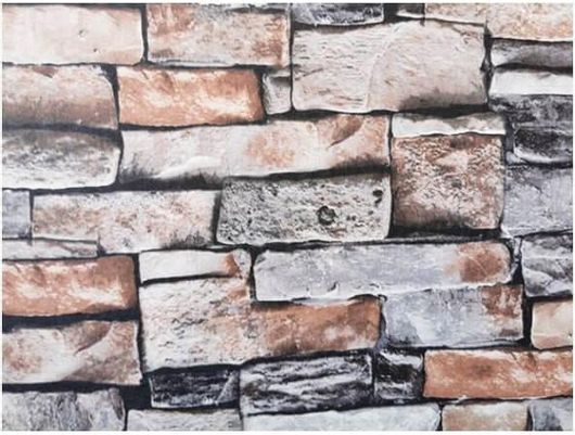 Ταπετσαρία Τοίχου Πέτρα 950x53cm Πολύχρωμη