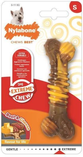 Παιχνίδι Σκύλου Nylabone Extreme Chew Texture Bone Stek & Cheese Small